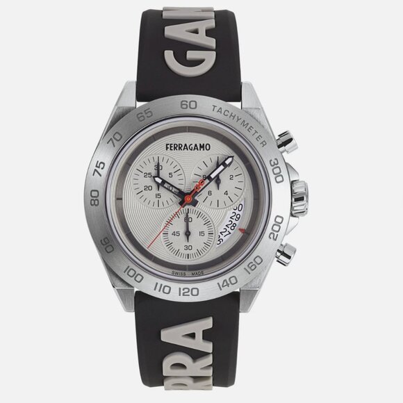 Ferragamo Mens Stainless Steel 43mm Strap Watch - Picture 1 of 4